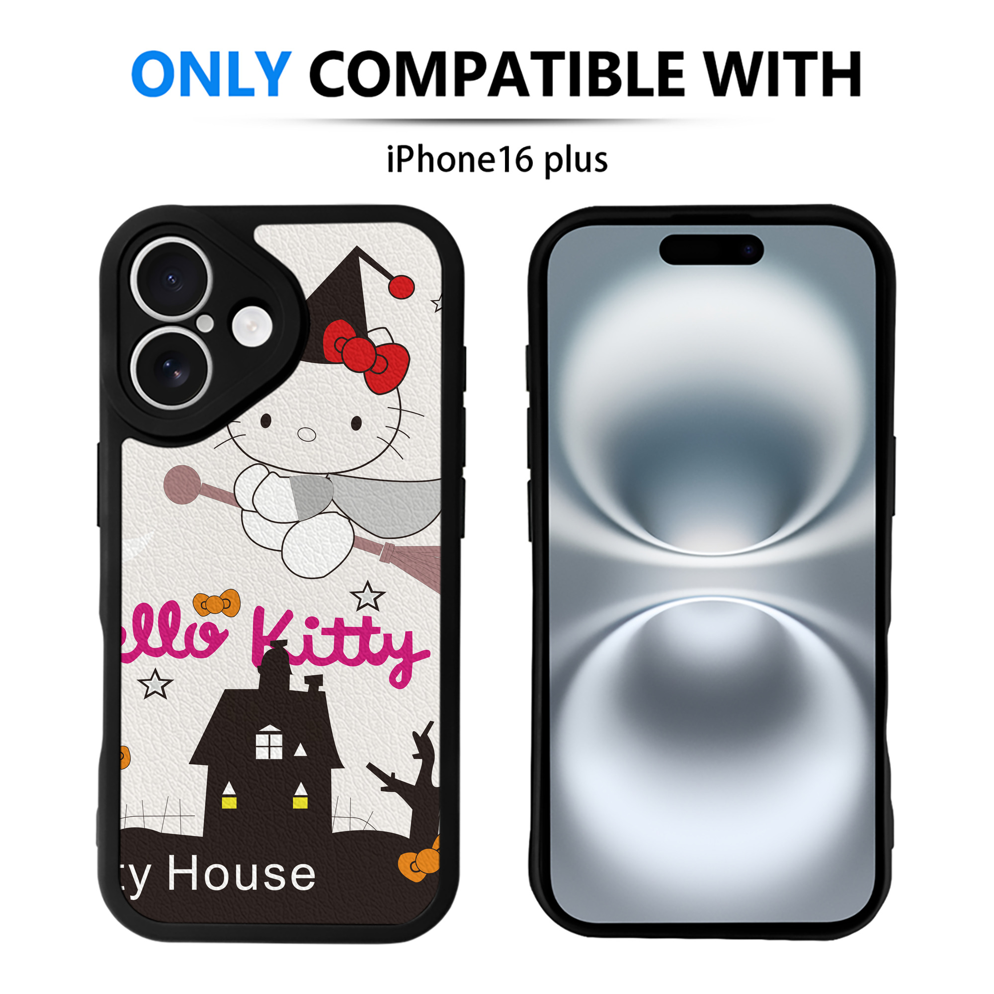 （画像用） Hello Kitty ハローキティ 【iPhone 16シリーズ対応】シリコンスマホケース（レザー調） 材質：シリコン